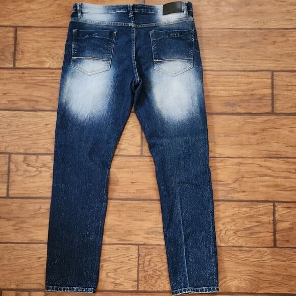 South Pole Blue Skinny Mens 34x32 Jeans Classic Style - Picture 3 of 6